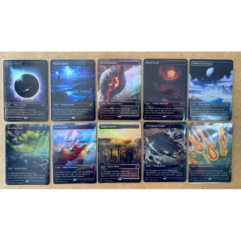 10 Cards - Shock Land Set - MTG Proxy - Todos Foil