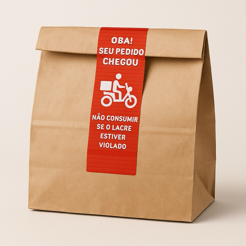 Etiqueta Lacre Inviolável para Delivery Selo de Segurança 1000 Unidades Adesivo para Pedido e Sacola em Oferta na Shopee