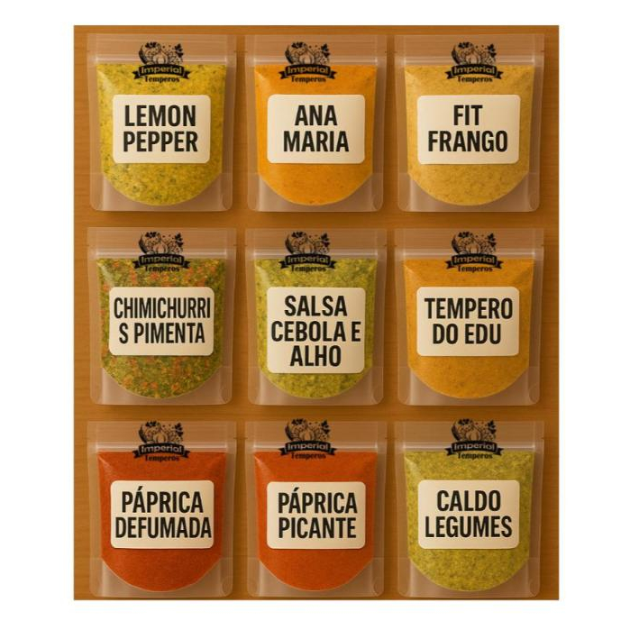 Kit 15 Temperos Mais Vendidos 100g Cada –  Especiarias e Condimentos obs (Orégano 30g)