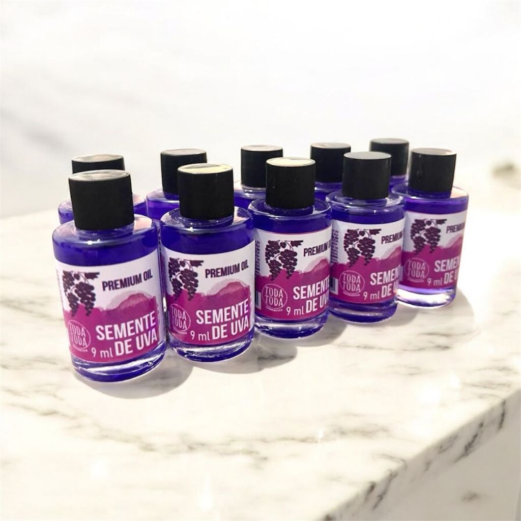 KIT 10 UNIDADES ÓLEOS REPARADORES CAPILAR SEMENTE DE UVA 9ML