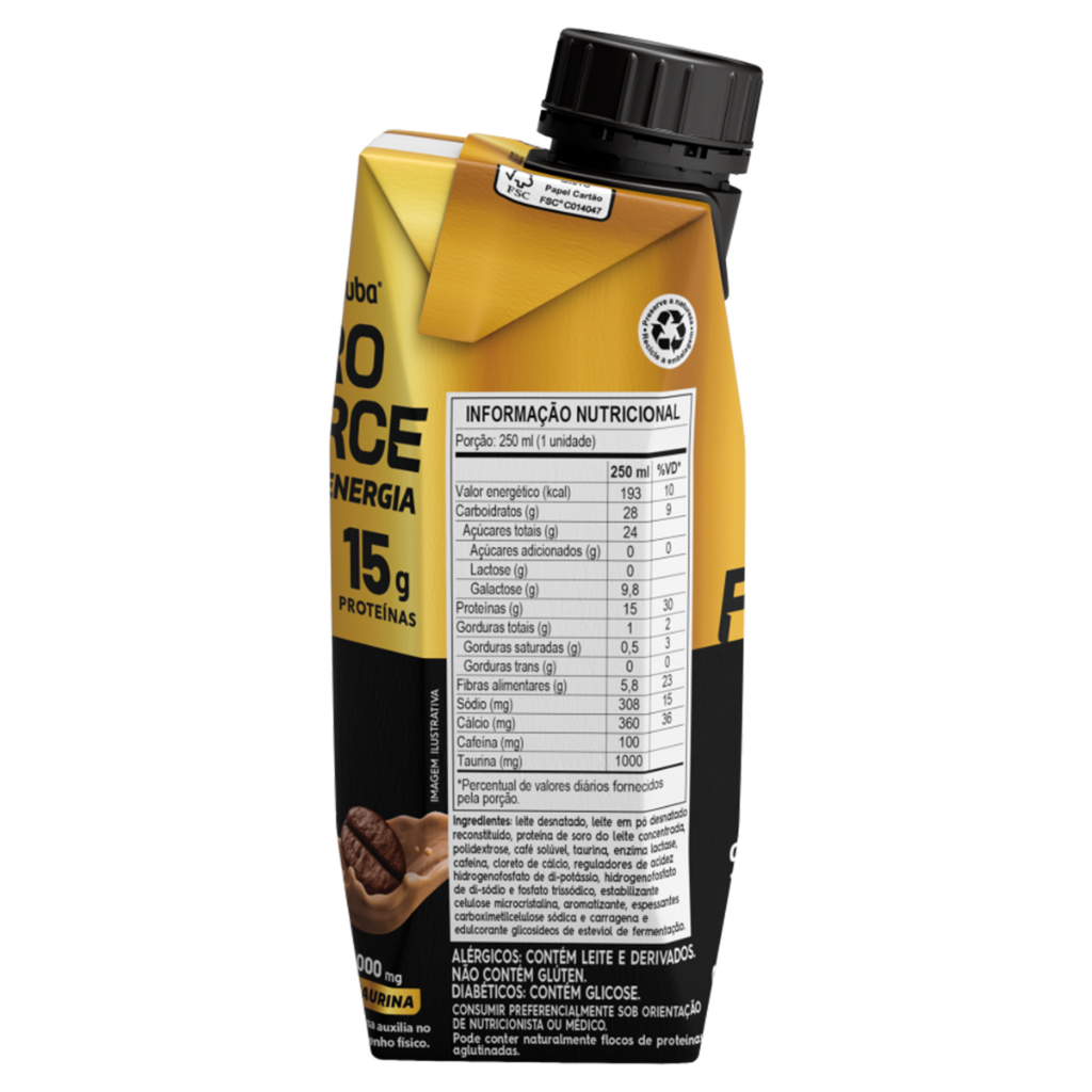 Kit 12 Bebida Piracanjuba ProForce 15g Proteina Cafe Energia 250ml — imagem 2 de 2