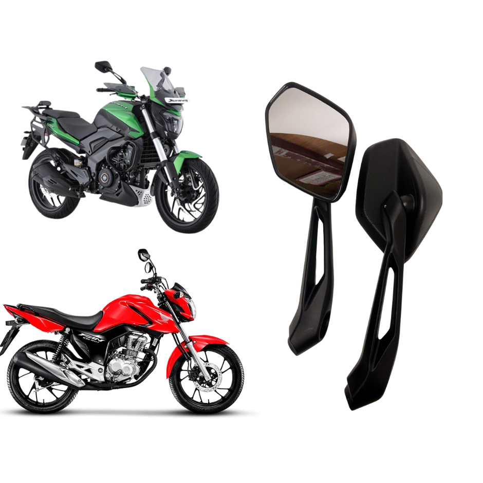 Retrovisor Bajaj Dominar 400 COMPATIVEL com motos Honda  Yamaha - Par em Oferta na Shopee