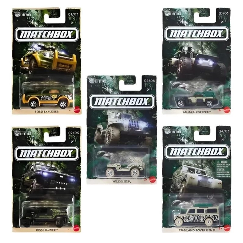Matchbox Adventure Guides Series  Set completo Jeep Willys Land Rover