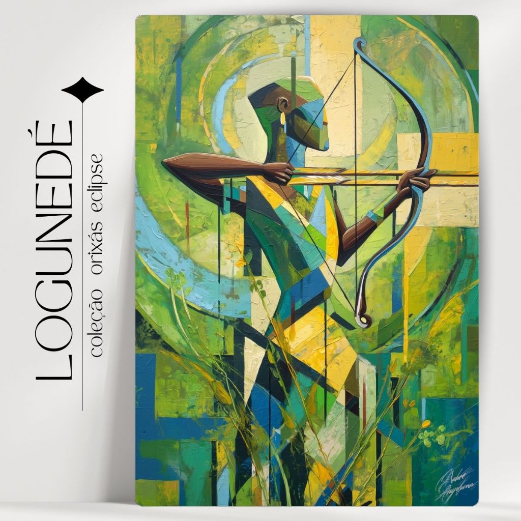 Quadro Decorativo Orixá Logunedé- Coleção Orixá Eclipse- Umbanda/Candomblé - Envio Imediato