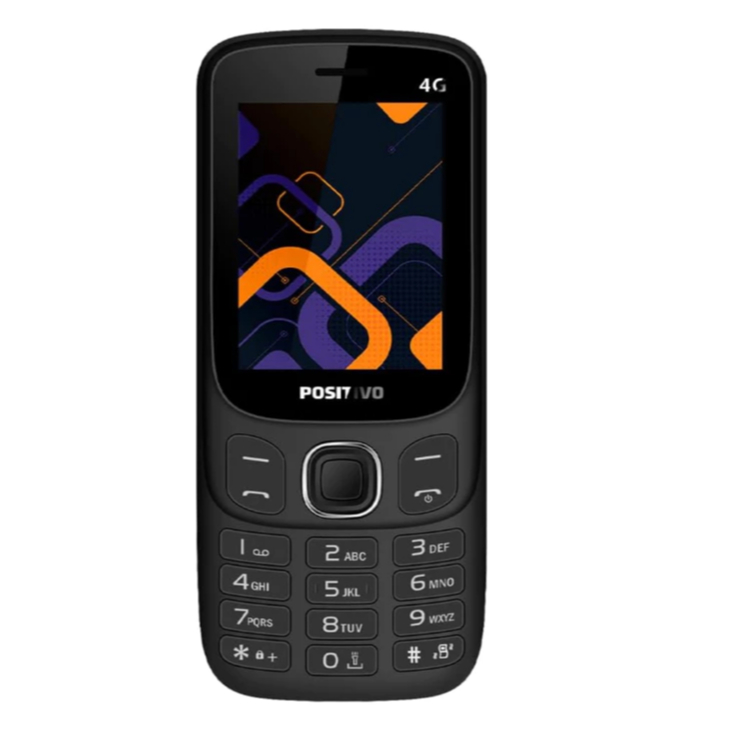 Celular Positvo P41, Tela 2.4”, 4G, 48MB RAM, Rádio FM, Dual SIM - Preto