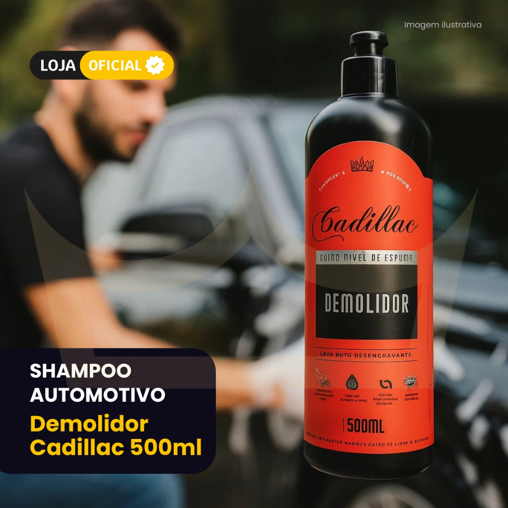 Desengraxante Automotivo Cadillac Demolidor 500ml Shampoo Profissional Rei dos Autos em Oferta na Shopee