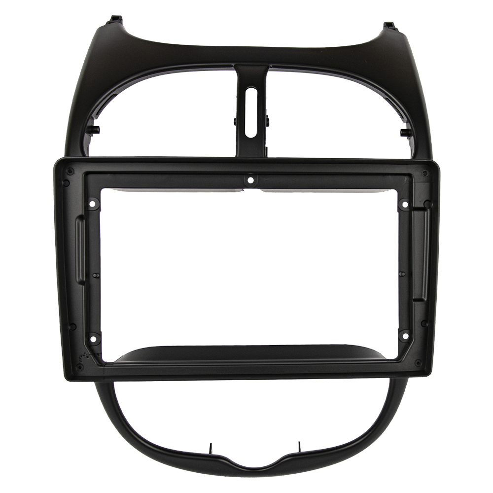 Moldura 9 Polegadas Peugeot 206 Painel Multimídia 2din Preto Fosco Alto  Acabamento em Oferta na Shopee