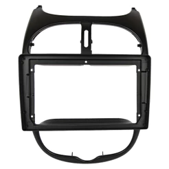 Moldura 9 Polegadas Peugeot 206 Painel Multimídia 2din Preto Fosco Alto Acabamento