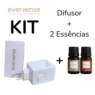 Kit Aromatizador Difusor de Ambiente Elétrico de Tomada Branco com 2 Essencias 10ml Eversense em Oferta na Shopee
