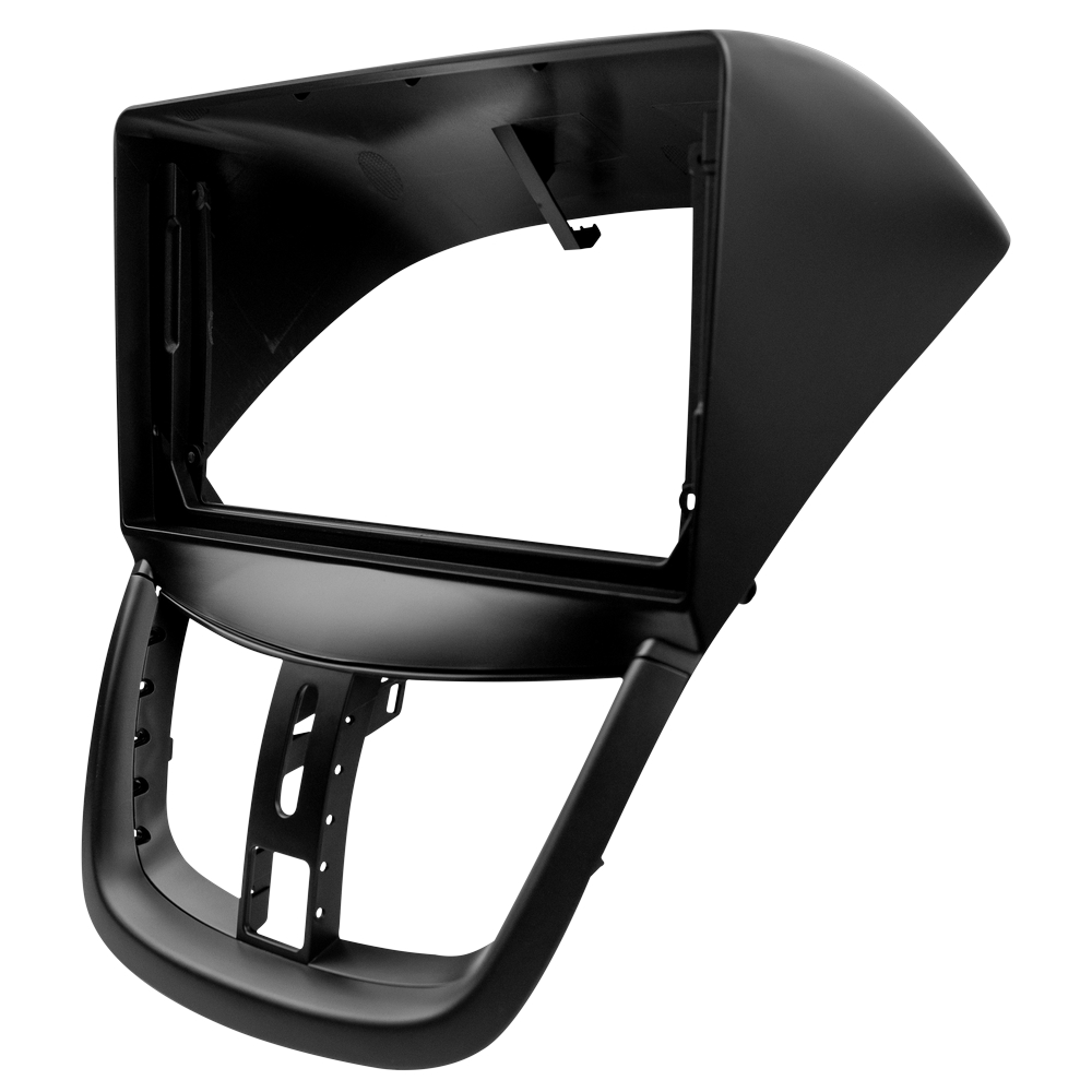 Detalhes do Moldura 9 Polegadas Peugeot 207 Painel Multimídia 2din Preto Fosco Alto  Acabamento