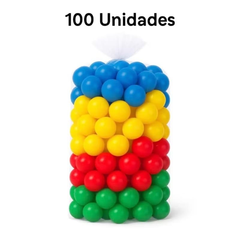 100 Unidades de Bolinha Plástica Colorida Piscina Promoção 15, 25, 50 e 100 - Não Amassam em Oferta na Shopee