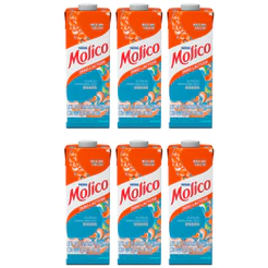 Leite UHT Molico Desnatado Zero Lactose 1L Nestle -Pack com 6 unidades