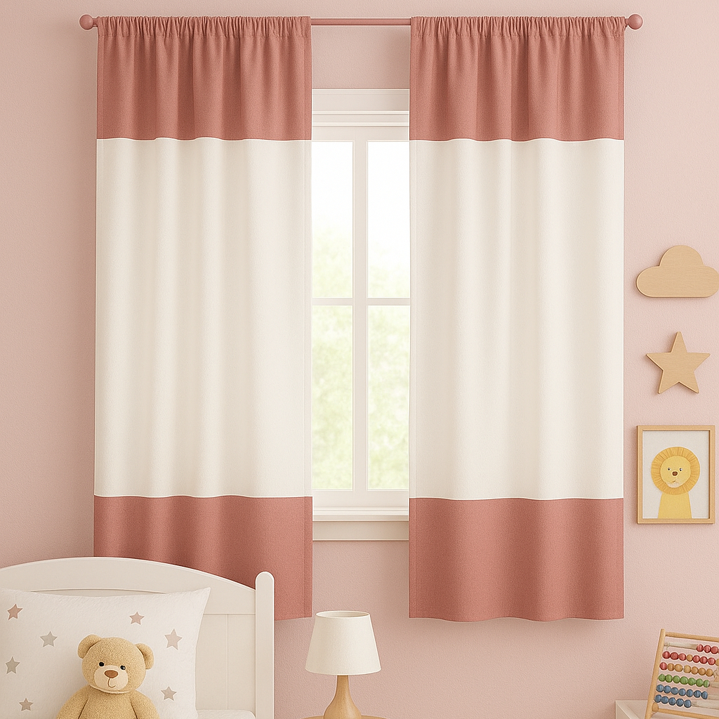 Cortina Infantil Para Quarto De Bebê - Ideal Para Quarto De Bebê, Quarto Infantil ou Sala - 2,15 x 1,40