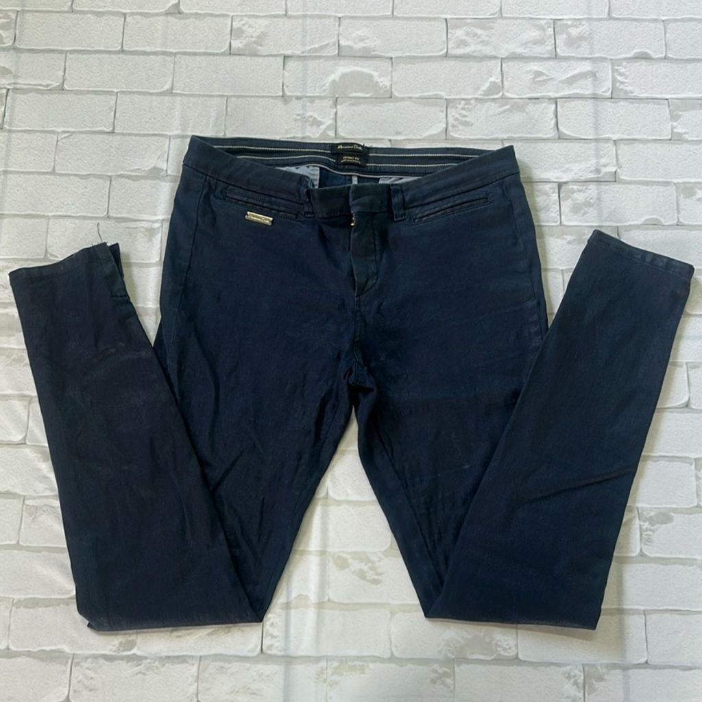 calça jeans feminina azul petróleo original massimo dutti, calça skinny fit 38 feminina (bazar, desapego)