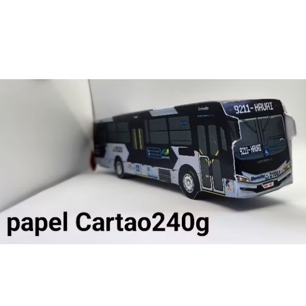 Miniatura De Ônibus Mascarello Gran Via2024 VolkswageneuroBeloHorizonte PAPEL CARTAO240G