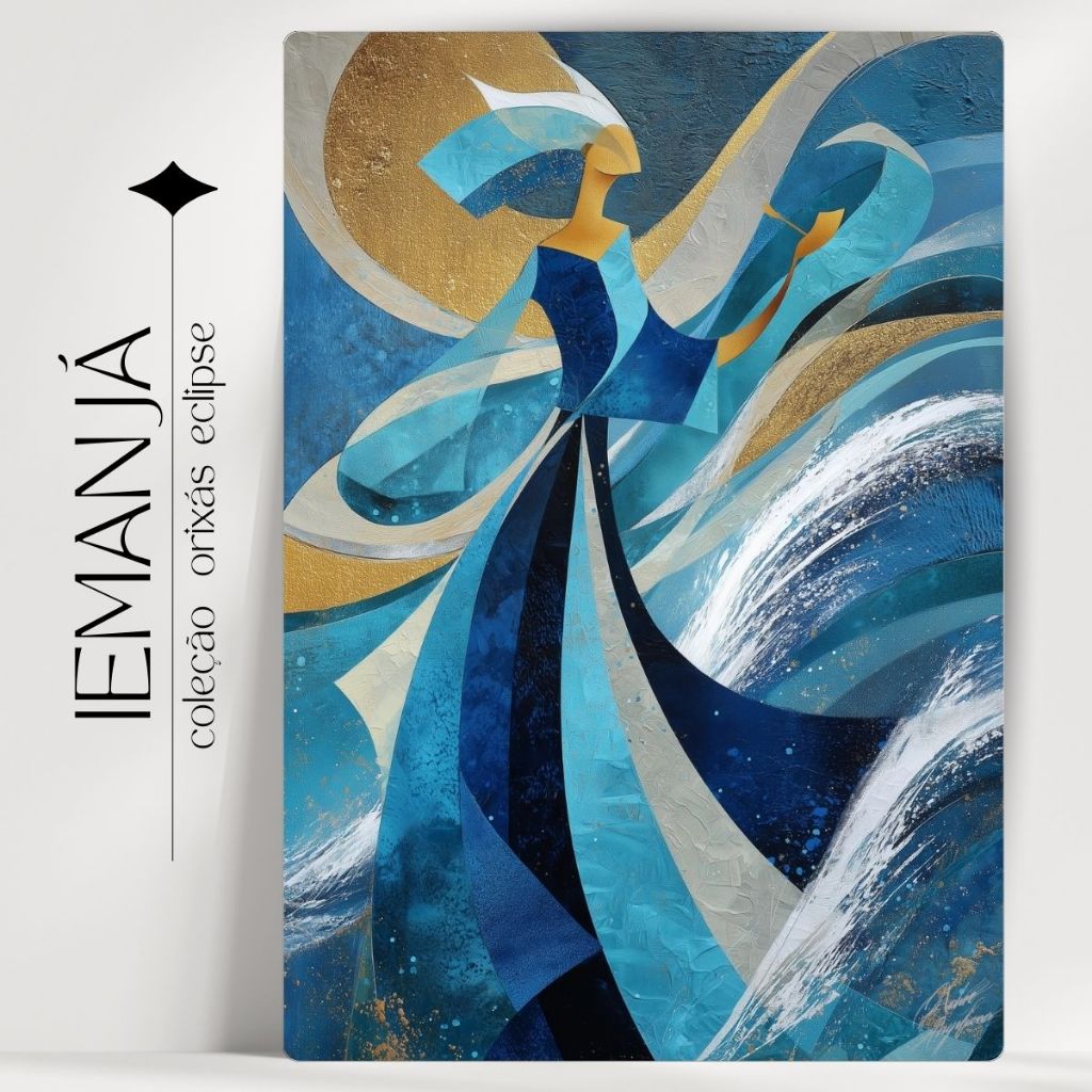 Quadro Decorativo Orixá Iemanjá - Coleção Orixá Eclipse- Umbanda/Candomblé - Envio Imediato