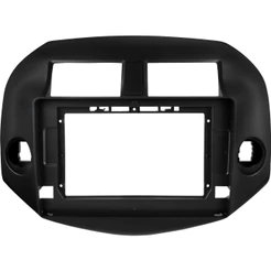 Moldura 10 Polegadas Toyota Rav4 2006 A 2012 Painel Multimídia 2din Preto Fosco Alto Acabamento