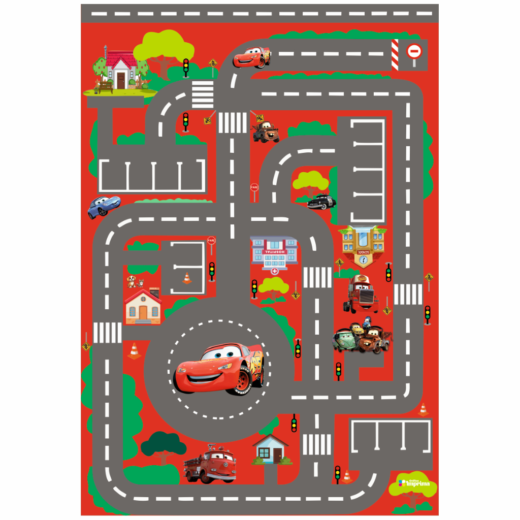 Tapete de Atividades Bebê Interativo Pista Corrida Temático Diversos Modelos