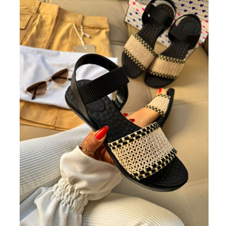 Sandália   Ortopédica   Feminina Anti-Derrapante Rasteira Calce Fácil Confortável Com Elástico Super Leve E Confortável. em Oferta na Shopee