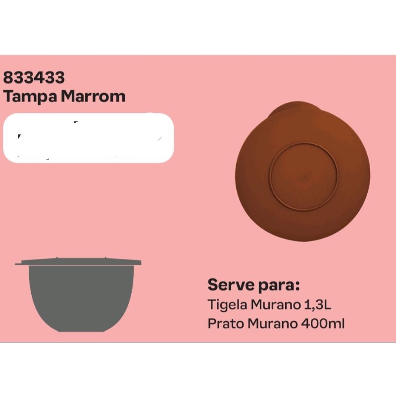 Tampa Murano de 1.3 , 2.5 e 4.3 litros Tupperware em Oferta na Shopee