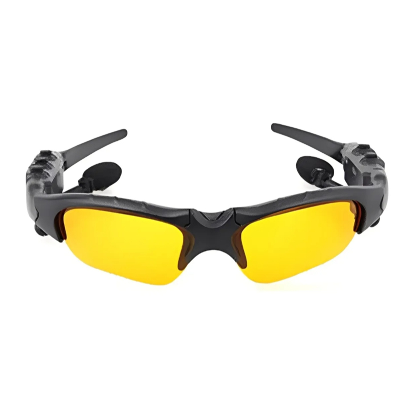 Óculos De Sol Bluetooth Dobrável Com Mp3 E Microfone Óculos De Sol Amarelo