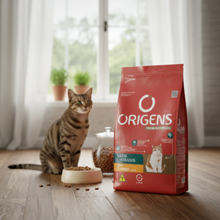 Ração Para Gatos Castrados Origens Sabor Frango  Saco de 10,1kg em Oferta na Shopee