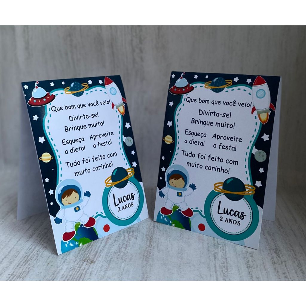 Plaquinha de agradecimento Astronauta Baby Personalizado com Nome |Festa Infantil Chá Aniversário Decoração