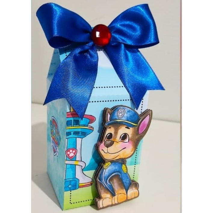 Caixa Milk Personaliza Festa  PATRULHA AQUARELA Lembrancinha Pegue e Monte