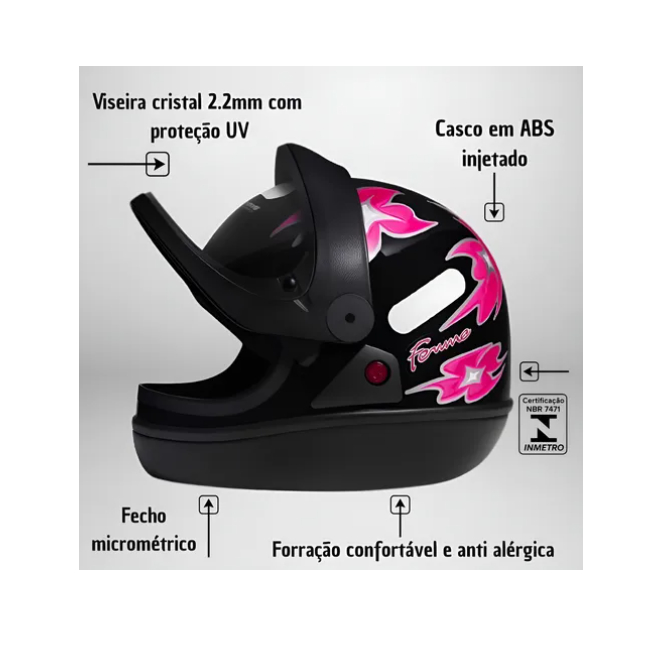 Capacete Infantil taurus Femme San Marino Automatico Taurus 54