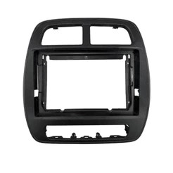 Moldura 9 Polegadas Renault Kwid Todos Os Anos Painel Multimídia 2din Preto Fosco Alto Acabamento