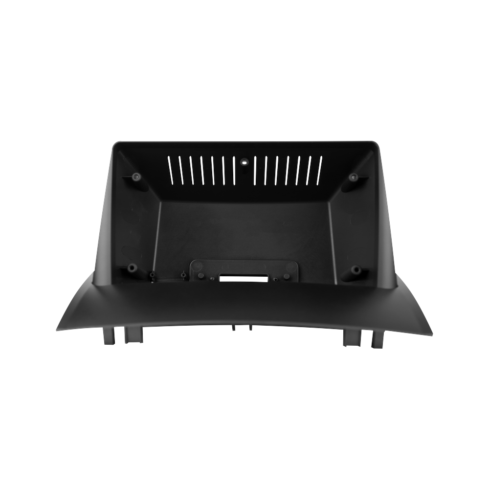 Imagem Moldura 9 Polegadas Renault Megane 2007 A 2013 Painel Multimídia 2din Preto Fosco Alto  Acabamento