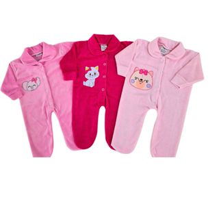 Kit Com 3 Macacões de Plush Bebê em Oferta na Shopee
