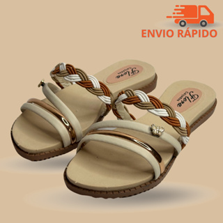 Sandália Rasteirinha Feminina Borboleta Com Trança Charmosa E Confortável em Oferta na Shopee
