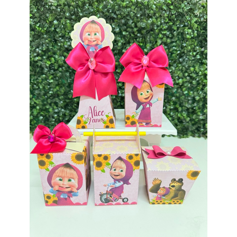 Personalizados Masha e urso/ lembrancinhas Masha e urso/ kit festa Masha e urso/ Marcha