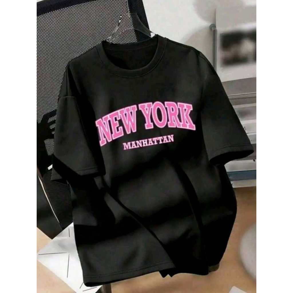 Blusão Oversized Feminino Larga Estilosa Blogueira Academia Treino Fitness Camiseta New York