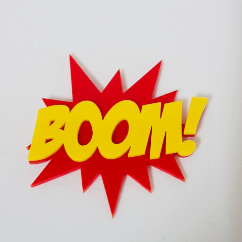 Aplique Boom ! (6cm) Aplique Acrilico Herois Vingadores Hulk Homem de Ferro capitao america Homem aranha