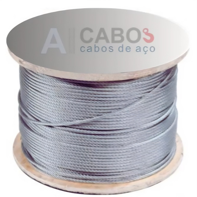 50 Metros Cabo De Aço Galvanizado Revestido m PVC cristal 4,8mm (1/8) 6x7 em Oferta na Shopee