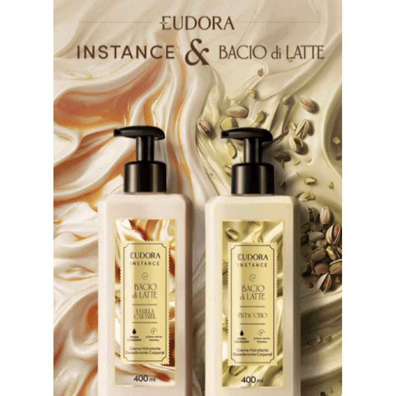 Eudora Combo Hidratante Instance Bacio di Latte Pistacchio / Pistache, Vanilla Caramel