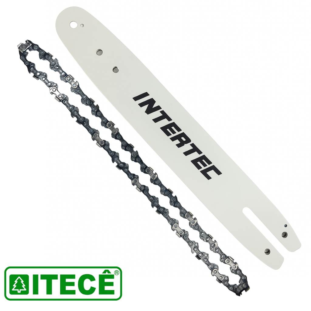 Kit Sabre Saibro + Corrente  Para Motosserra MS170 MS180 Compatível Sthil 12 polegadas