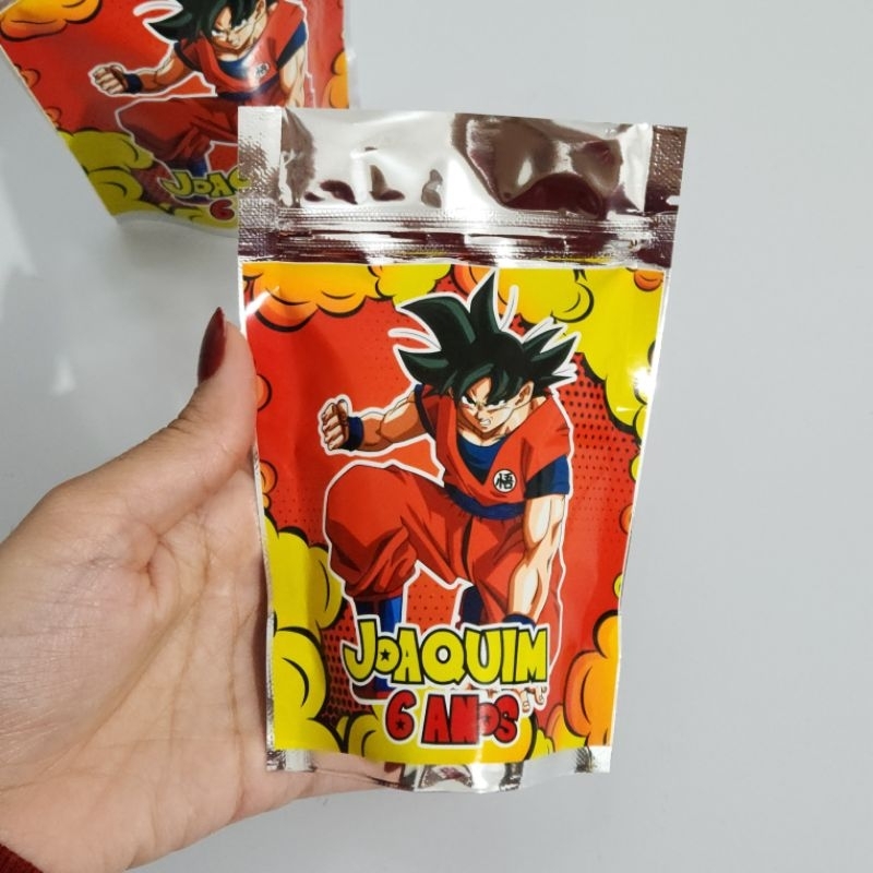 SAQUINHO METALIZADO DRAGON BALL