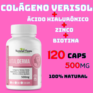 VitalDerma - Colágeno+Ácido Hilaurônico+Zinco+Biotina - Natural em Oferta na Shopee