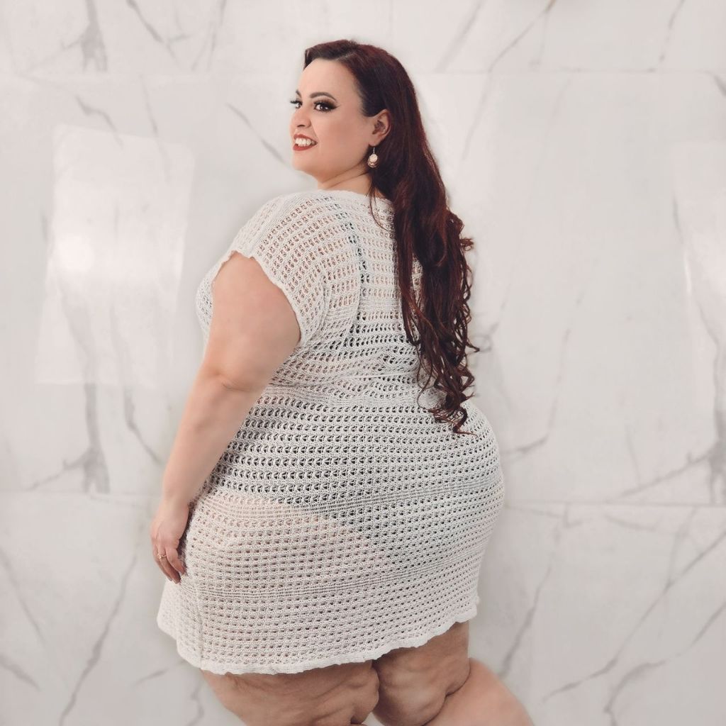 Saida de Praia  Manga Tricot PLus Size Curta -  Gola U-  Tamanho G3- Veste  54 56 60