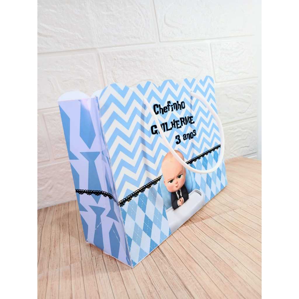 Sacolinha Personalizada O Poderoso Chefinho  – Sacolinha Surpresa para Lembrancinha Festa Infantil