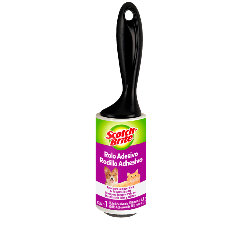 Rolo Adesivo Scotch-Brite Tira Pelo Pet – Removedor de Pelos de Roupas e Estofados