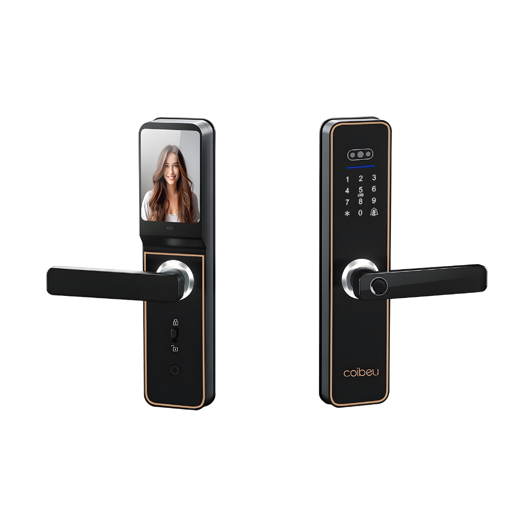 COIBEU fechadura eletrônica digital com câmera tuya wifi fechaduras de impressão digital em Oferta na Shopee