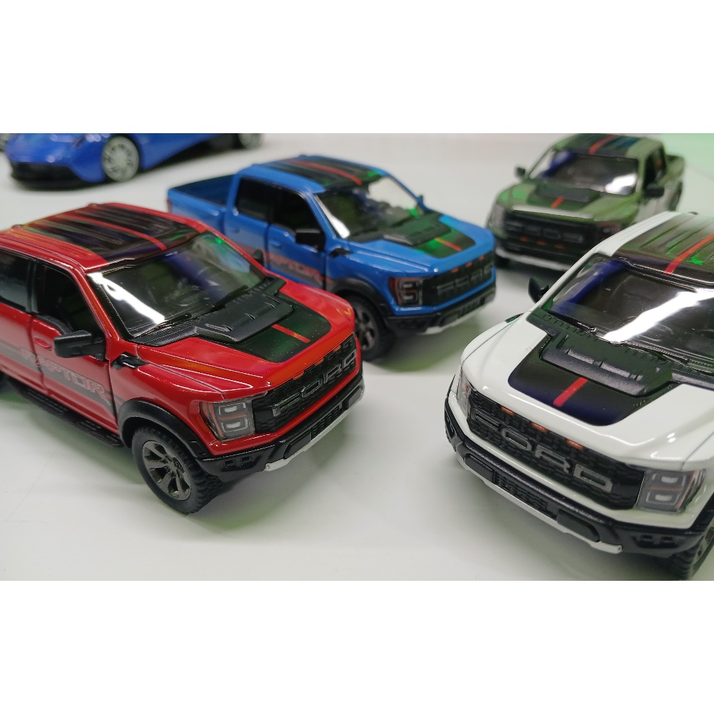 MINIATURA FORD F-150 RAPTOR 2022 ESCALA 1/46 A FRICÇÃO FABRICANTE KINSMART