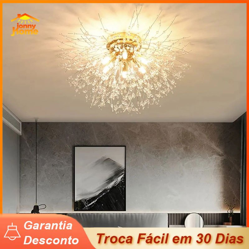 Candelabro De Lustre Cristal Moderno Pingente De Iluminação LED Sala De Estar Jantar Decoração Teto