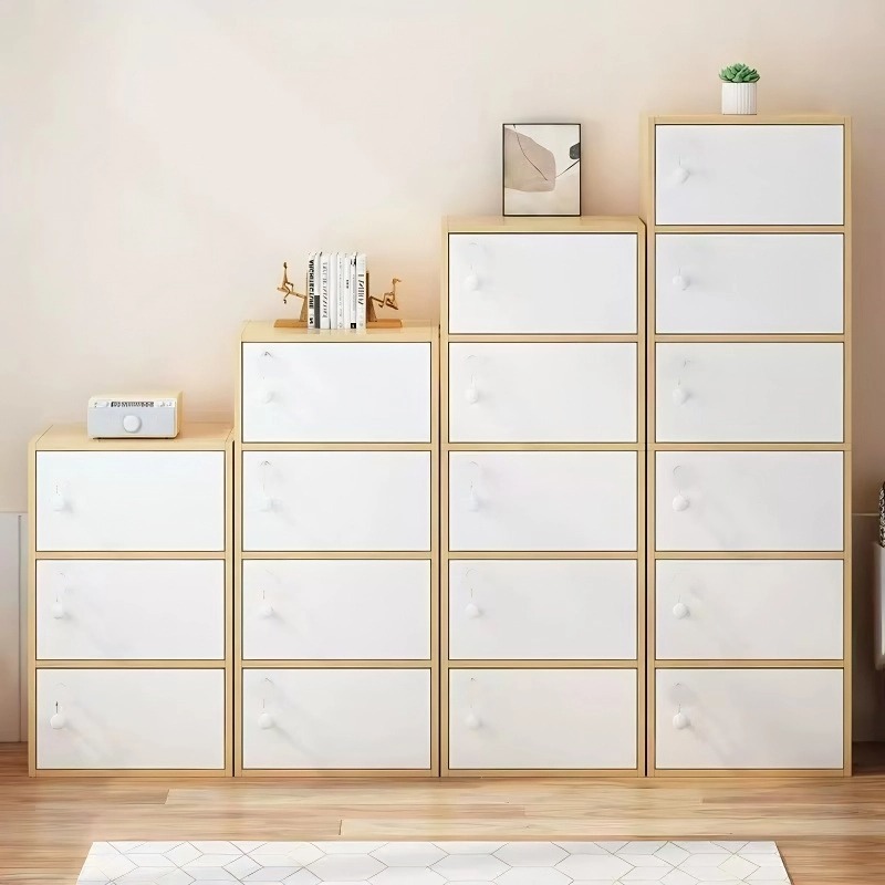 Organizador de gavetas de armário de madeira de 4/5/6 camadas para estante de quarto