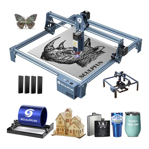 Sculpfun S9 Laser Gravador Cnc 90W Máquina De Gravação Y Rolo