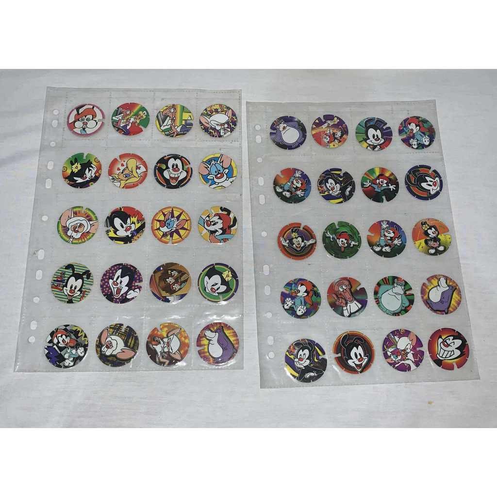 SUPER LOTE 40 TAZOS TAZO Animaniacs WARNER BROS  lote com 40 elma chips ANOS 90